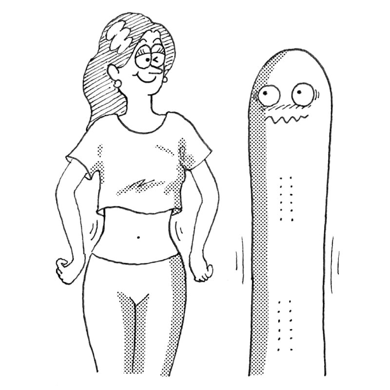 ウエスト幅のイラスト