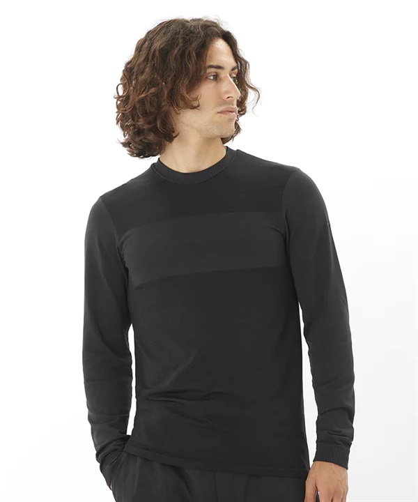 SALOMON サロモン IN ESSENTIAL WOOL LS TOP スノーボード インナーウェア メンズ ムラサキスポーツ 24-25モデル LL L21