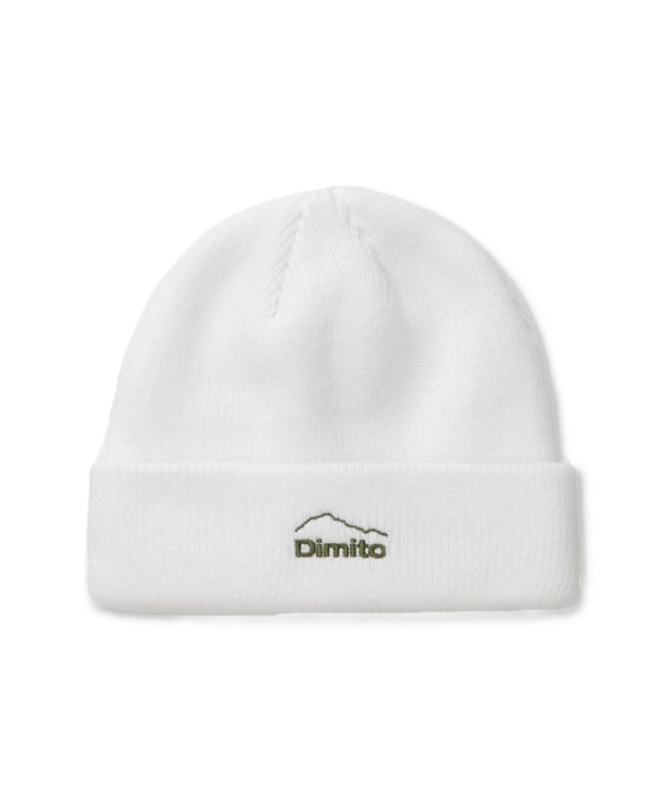 DIMITO ディミト DMT LOGO BEANIE スノーボード ビーニー ユニセックス ムラサキスポーツ 24-25モデル LL J3(WHITE-ONESIZE)