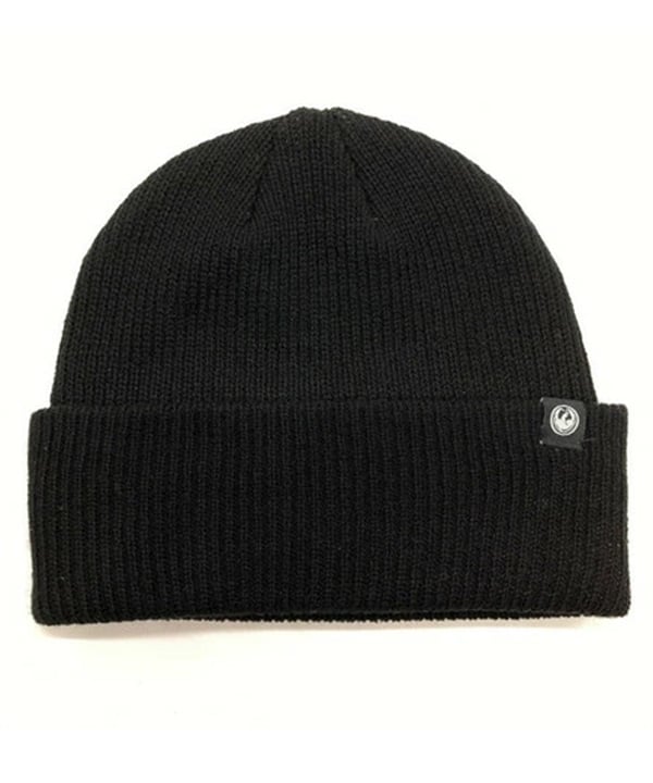 DRAGON ドラゴン WATCH BEANIE スノーボード ビーニー ユニセックス ニット帽 ムラサキスポーツ 24-25モデル LL J24(BLK-ONESIZE)