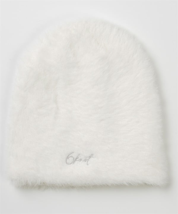 6KNOT シックスノット SHAGGY BEANIE スノーボード ビーニー レディース ニット帽 ムラサキスポーツ 24-25モデル LX J24(WHITE-ONESIZE)