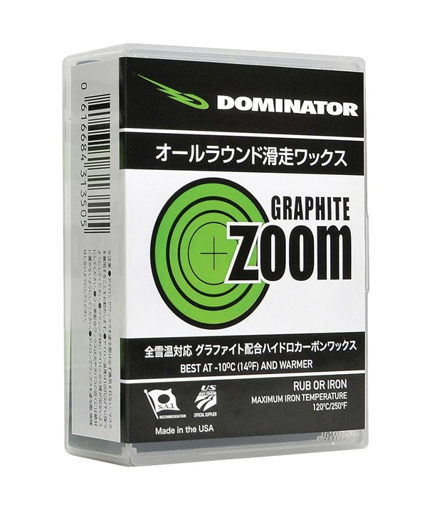 DOMINATOR ドミネーター DM-G.ZOOM-400 スノーボード ワックス WAX 固形WAX ホットワックス 滑走ワックス グラファイト 24-25モデル