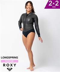 【田岡なつみプロモデル】ROXY ロキシー フロントジップ ロングスリーブ ナツミ RWT241752M ロンスプ レディース(BLK-M)