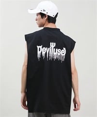 DEVILUSE デビルユース メンズ ラッシュガード ノースリーブ タンクトップ 水陸両用 ムラサキスポーツ限定 243OO1ST305DU(BLK-M)