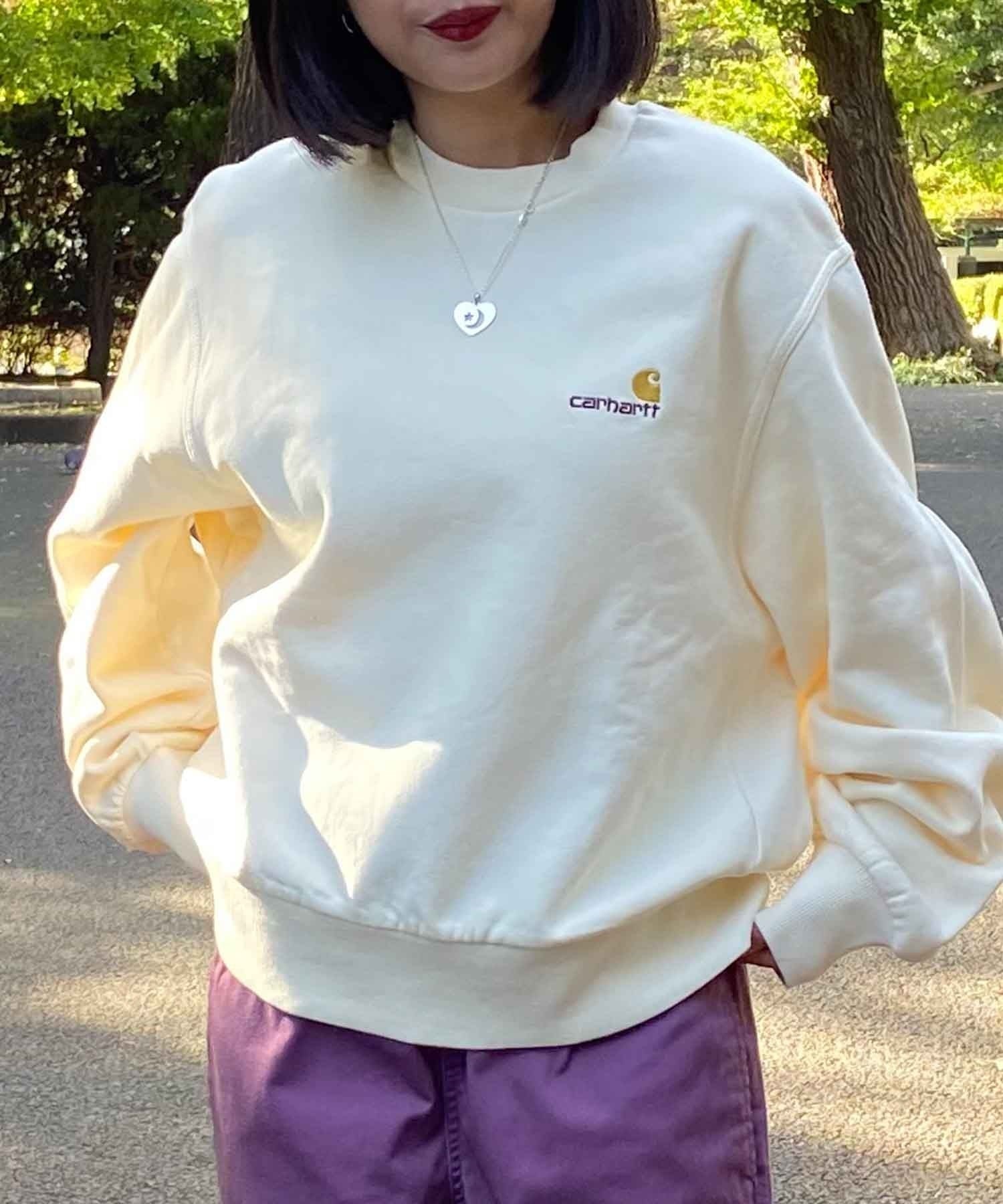 Carhartt/カーハート AMERICAN SCRIPT SWEATSHIRT レディース スウェット トレーナー I032326(NATU-XS)