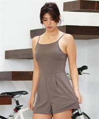 Ungrid アングリッド 水着 レディース サロペット 体型カバー 無地 640501(BR-9)