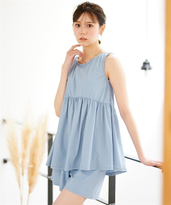 Ungrid アングリッド 水着 レディース フレアタンク 体型カバー 水陸両用 ユーティリティ 640601(BL-9)