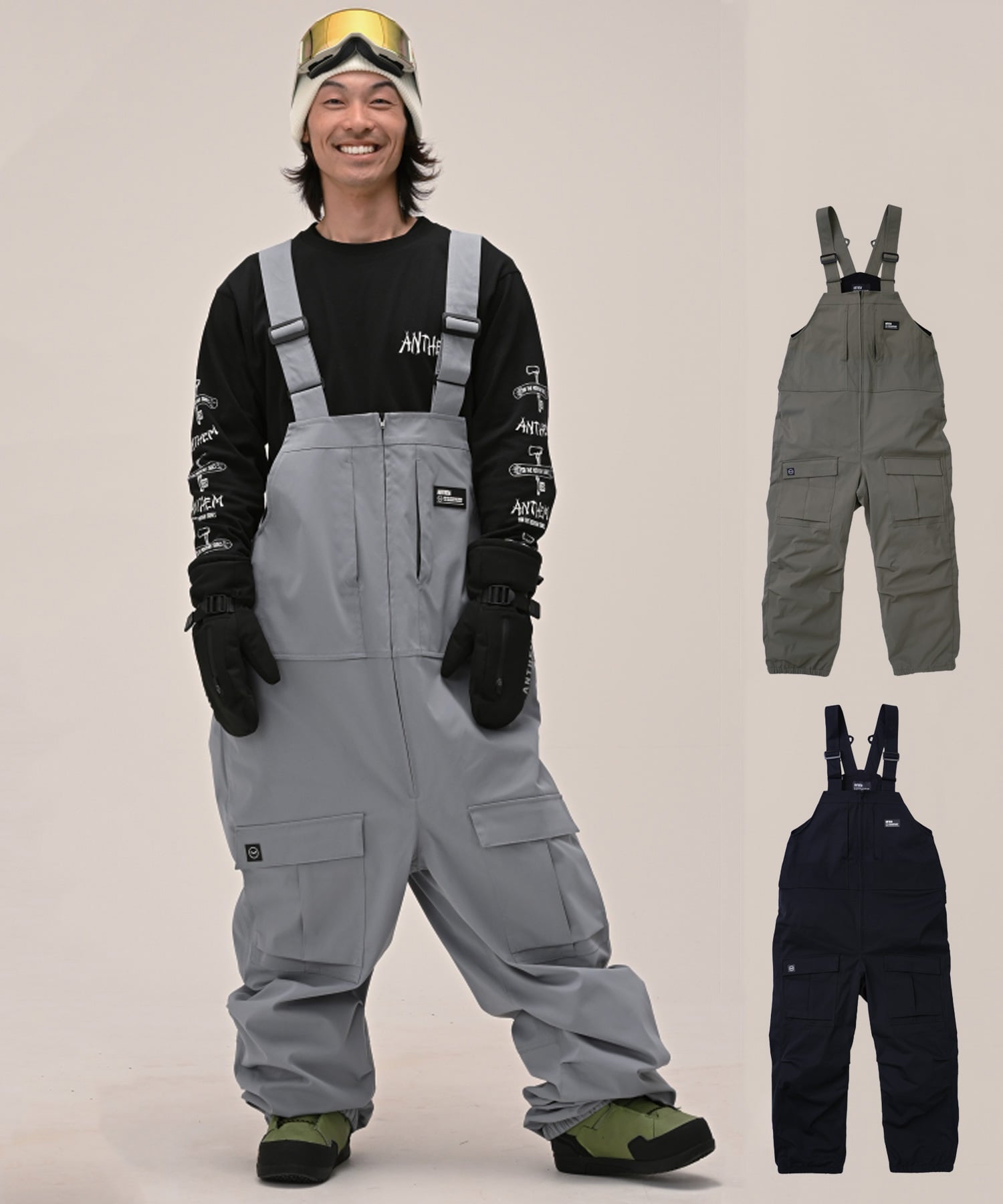 ANTHEM アンセム CHEST SLIT スノーボード ウェア パンツ ユニセックス 25-26モデル LL C14【2526】(BLACK-S)