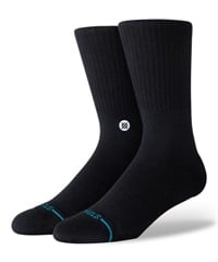 STANCE スタンス ソックス 靴下 ロゴ クルー丈 無地 ICON 3 PACK M556D18ICP#BLK(BLK-L)