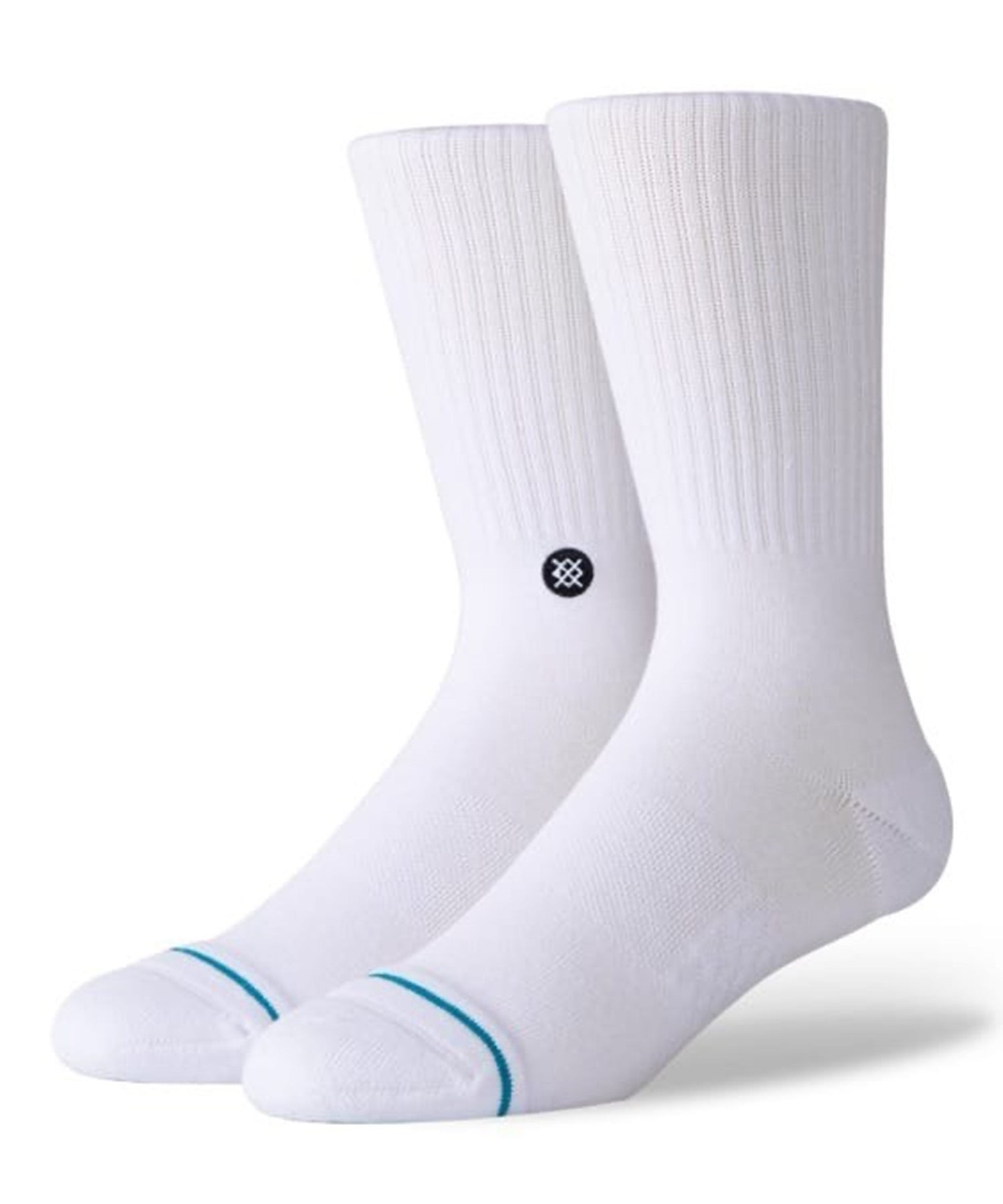 STANCE スタンス ソックス 靴下 ロゴ クルー丈 無地 ICON 3 PACK M556D18ICP#WHT(WHT-L)