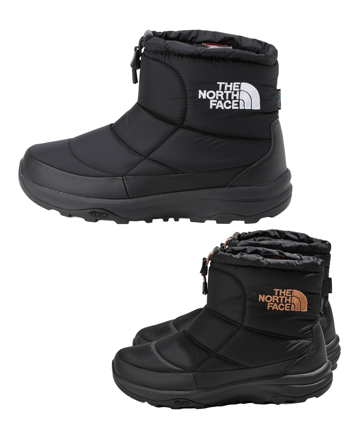 THE NORTH FACE ザ・ノース・フェイス ブーツ メンズ レディース ヌプシ ブーティ ウォータープルーフ ロゴ ショート アークティックグリップ NF52485(KW-23.0cm)