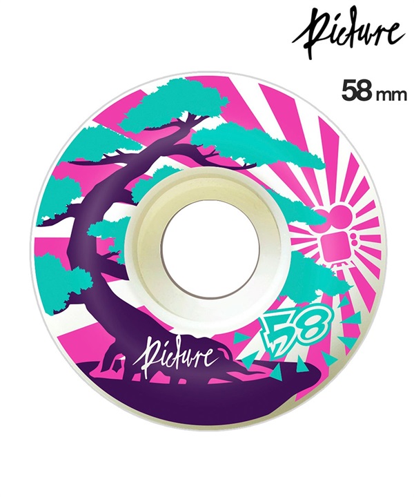 PICTURE WHEELS ピクチャーウィール スケートボード ウィール 80A 54~58mm BONSAI ムラサキスポーツ