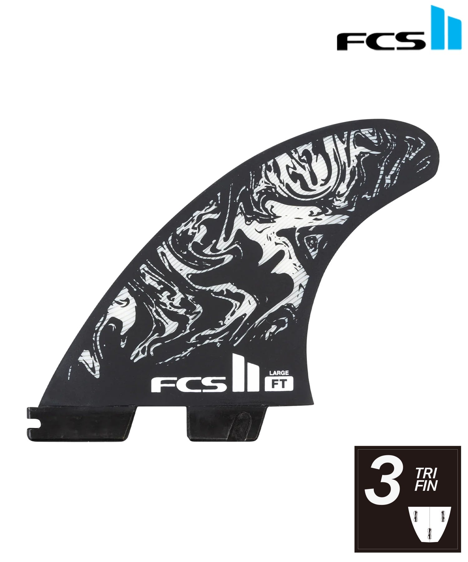 FCS2 エフシーエスツー PC FT TRI フィリペ トレド サーフィン トライ フィン ムラサキスポーツ(BK/WT-M)