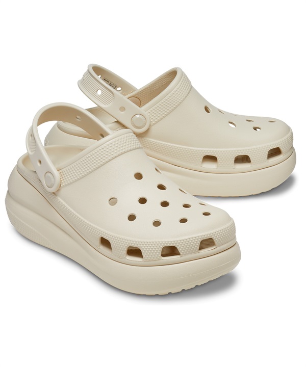 CROCS クロックス シューズ サンダル レディース 厚底 クラッシュ クロッグ CRUSH CLOG 207521-2Y2(BONE-23.0cm)