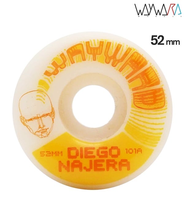 WAYWARD ウェイワード スケートボード ウィール 52mm 101A DIEGO NAJERA ムラサキスポーツ