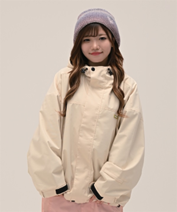 6KNOT シックスノット BRIGHT PANEL スノーボード ウェア ジャケット レディース ムラサキスポーツ 25-26モデル LL C28【2526】(IVORY-S)