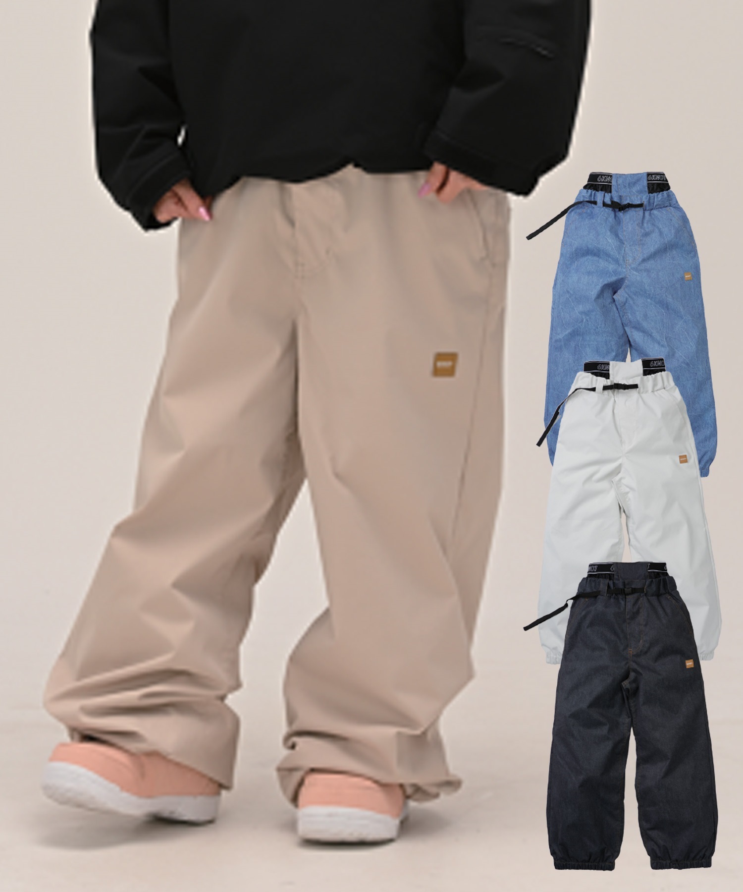 6KNOT シックスノット BUGGY スノーボード ウェア パンツ レディース ムラサキスポーツ 25-26モデル LL C28【2526】(OFWHT-S)