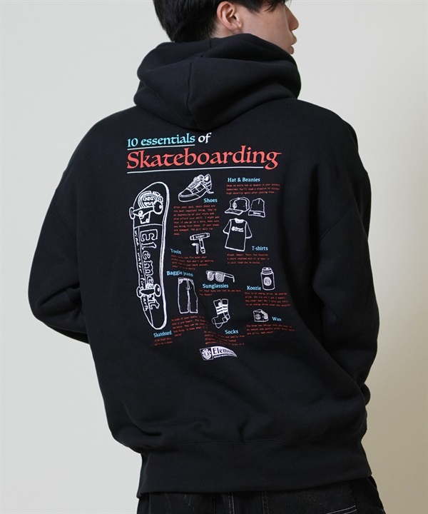 ELEMENT エレメント プルオーバー パーカー メンズ バックプリント スケートボード BF022-003