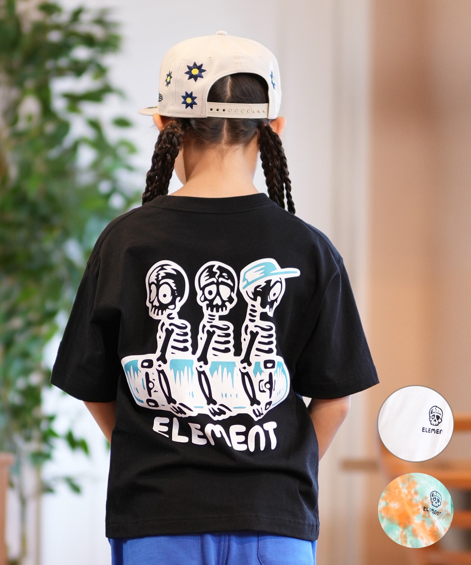 ELEMENT エレメント 半袖 Tシャツ キッズ バックプリント TIMBER 3 SS YOUTH BF025-241(FBK-130cm)