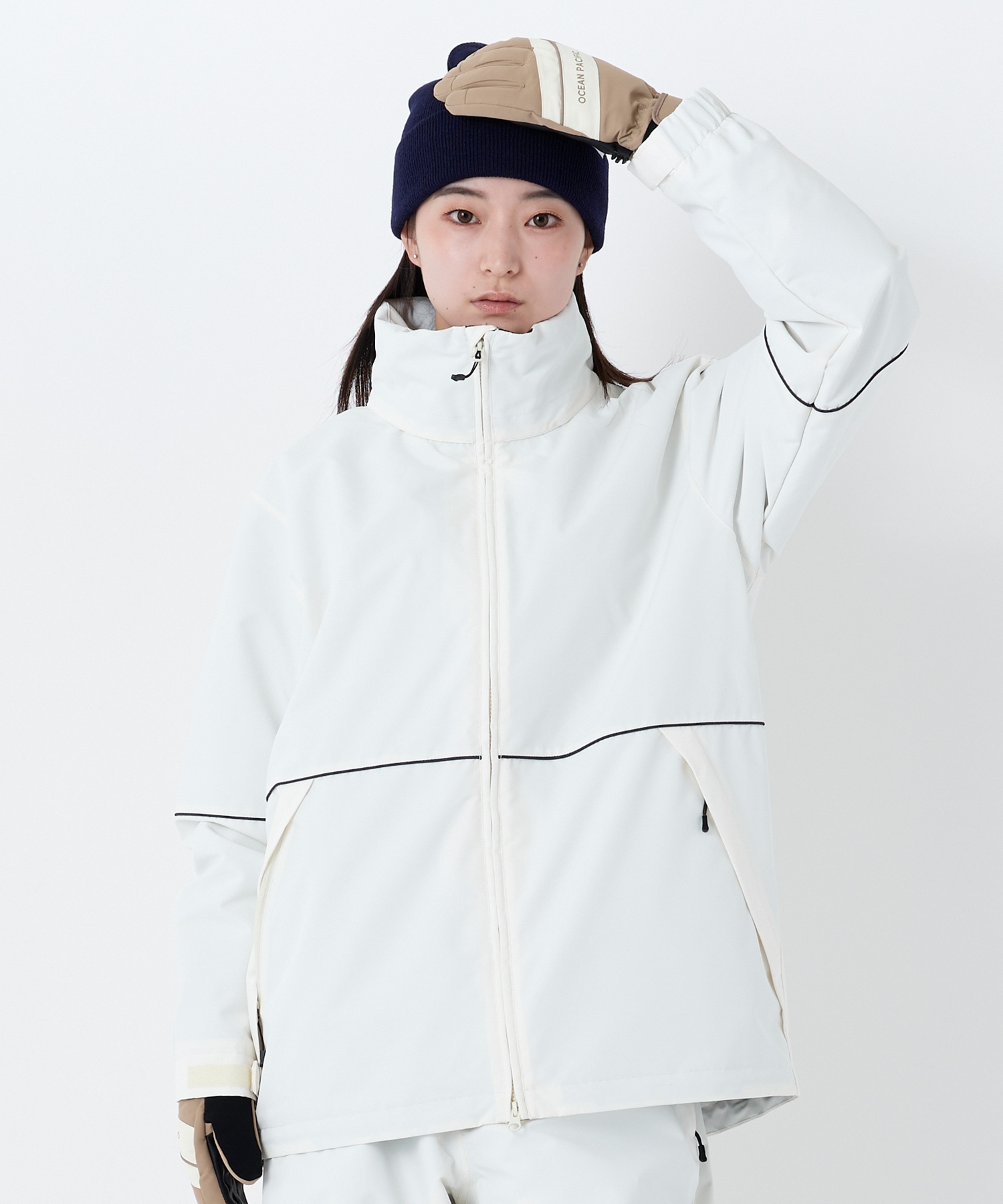 OP オーシャンパシフィック パイピングドジャケット 545301 スノーボード ジャケット レディース ムラサキスポーツ 25-26モデル MM D18 【2526】(WT-S)