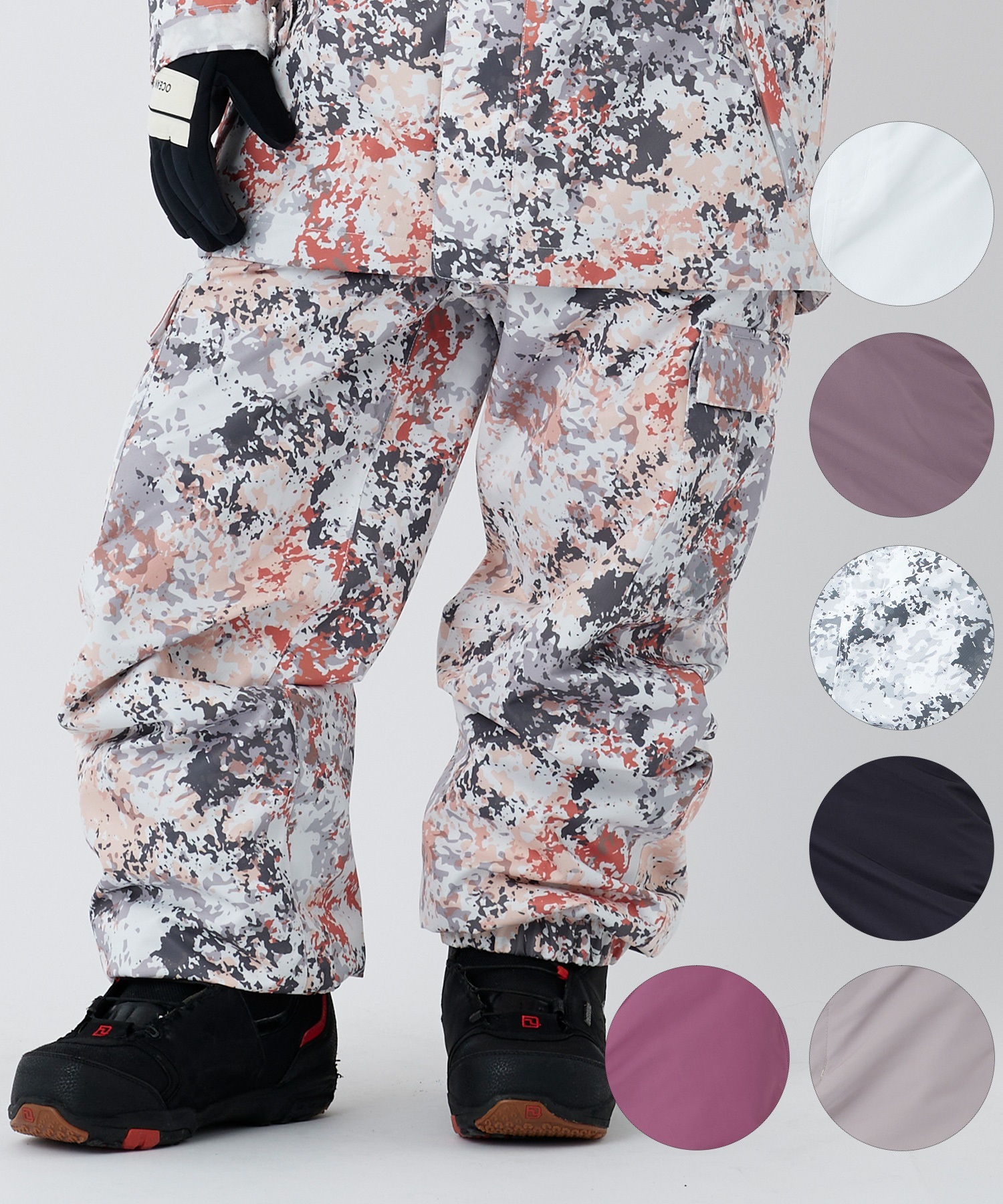 OP オーシャンパシフィック ワークスタイルカーゴパンツ 545705 スノーボード パンツ レディース ムラサキスポーツ 25-26モデル MM D18 【2526】(BK-S)