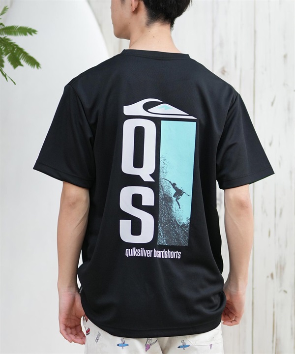 QUIKSILVER クイックシルバー ラッシュガード メンズ 半袖 Tシャツ バックプリント 水陸両用 UVカット QLY251623M ムラサキスポーツ限定