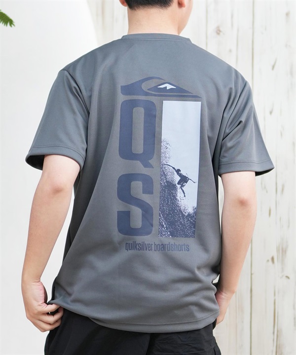 QUIKSILVER クイックシルバー ラッシュガード メンズ 半袖 Tシャツ バックプリント 水陸両用 UVカット QLY251623M ムラサキスポーツ限定