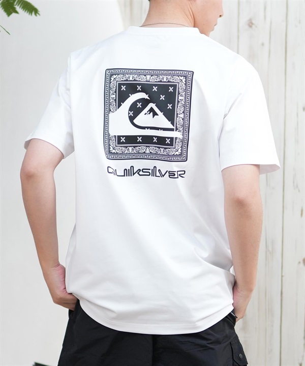 QUIKSILVER クイックシルバー ラッシュガード メンズ 半袖 Tシャツ バックプリント 水陸両用 UVカット QLY251624M ムラサキスポーツ限定