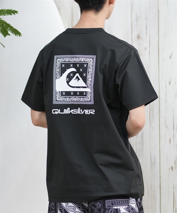 QUIKSILVER クイックシルバー ラッシュガード メンズ 半袖 Tシャツ バックプリント 水陸両用 UVカット QLY251624M ムラサキスポーツ限定