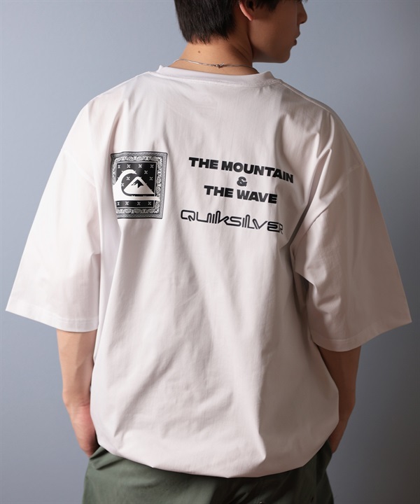 QUIKSILVER クイックシルバー ラッシュガード メンズ 半袖 Tシャツ バックプリント 水陸両用 UVカット QLY251626M ムラサキスポーツ限定