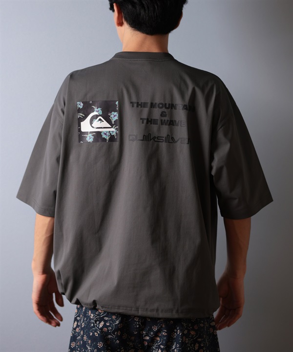 QUIKSILVER クイックシルバー ラッシュガード メンズ 半袖 Tシャツ バックプリント 水陸両用 UVカット QLY251626M ムラサキスポーツ限定