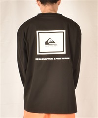 QUIKSILVER クイックシルバー ラッシュガード メンズ 長袖 Tシャツ ロンT バックプリント水陸両用 UVカット QLY251627M ムラサキスポーツ限定(BLK-M)