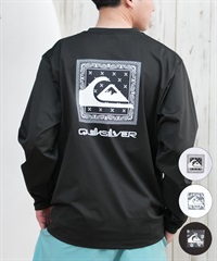 QUIKSILVER クイックシルバー ラッシュガード メンズ 長袖 Tシャツ ロンT バックプリント 水陸両用 UVカット QLY251628M ムラサキスポーツ限定(WHT1-M)