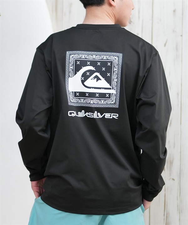 QUIKSILVER クイックシルバー ラッシュガード メンズ 長袖 Tシャツ ロンT バックプリント 水陸両用 UVカット QLY251628M ムラサキスポーツ限定