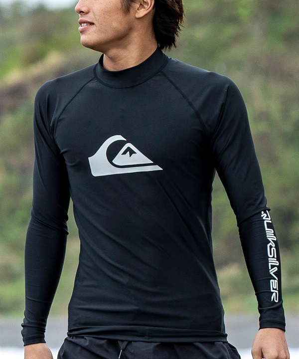 QUIKSILVER クイックシルバー 水着 ラッシュガード 長袖 Tシャツ ロンT メンズ ハイネック 速乾 UVカット ALL TIME LR QLY251001