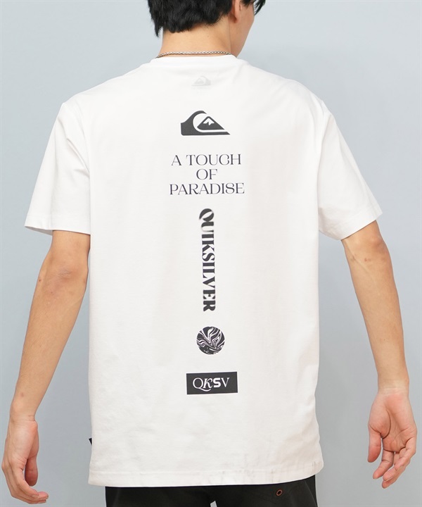 QUIKSILVER クイックシルバー 水着 ラッシュガード 半袖 Tシャツ メンズ バックプリント 水陸両用 UVカット 速乾 QLY252007