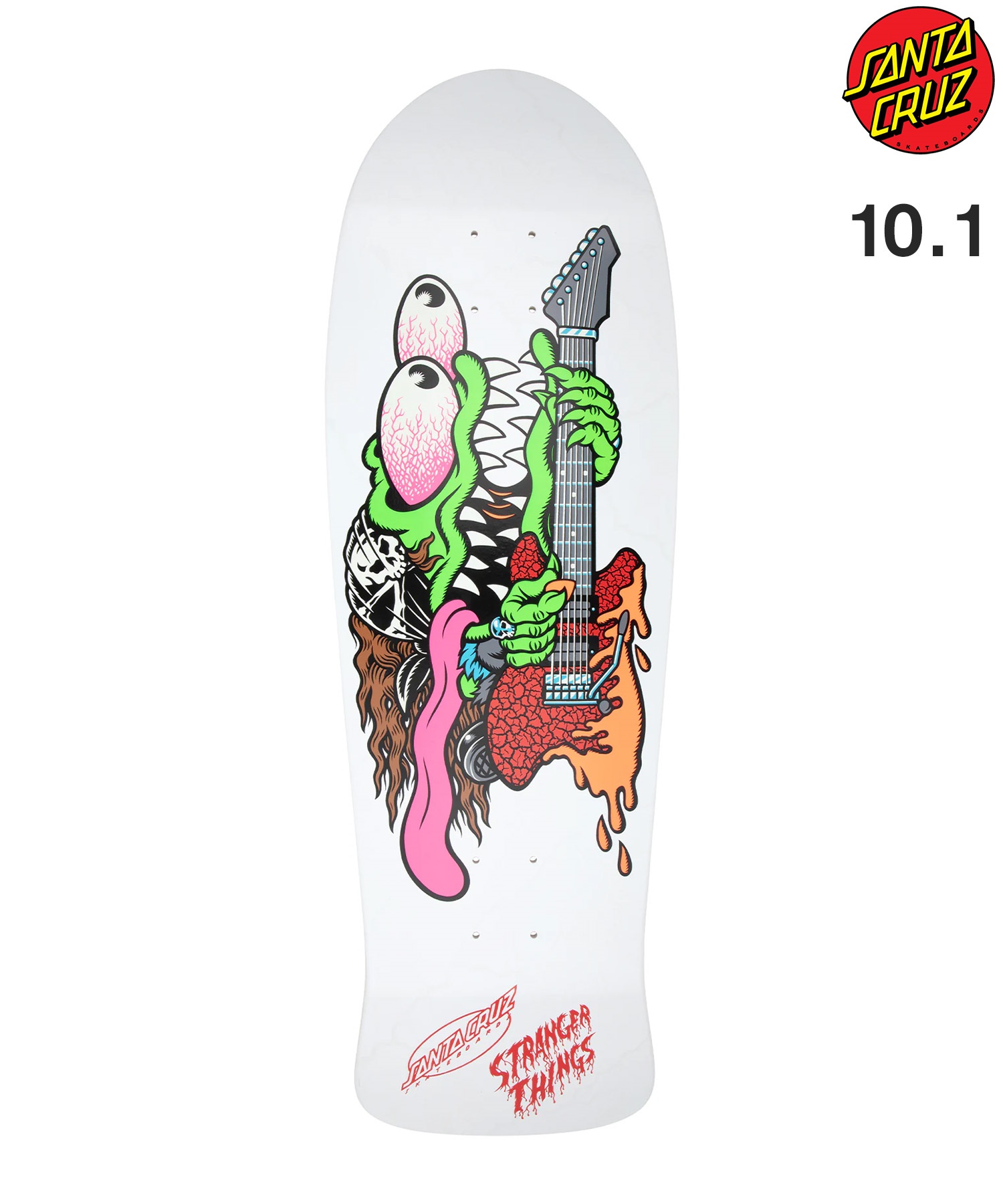 SANTA CRUZ サンタクルーズ スケートボード デッキ STRANGER THINGS 10.1inch M. SLASHER EDDIE REVEAL  海外ドラマ コラボ ムラサキスポーツ(WHT-101inch)