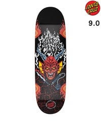 SANTA CRUZ サンタクルーズ スケートボード デッキ STRANGER THINGS 9inch HELLFIRE CLUB FLAMES  海外ドラマ コラボ ムラサキスポーツ(BLK-9inch)