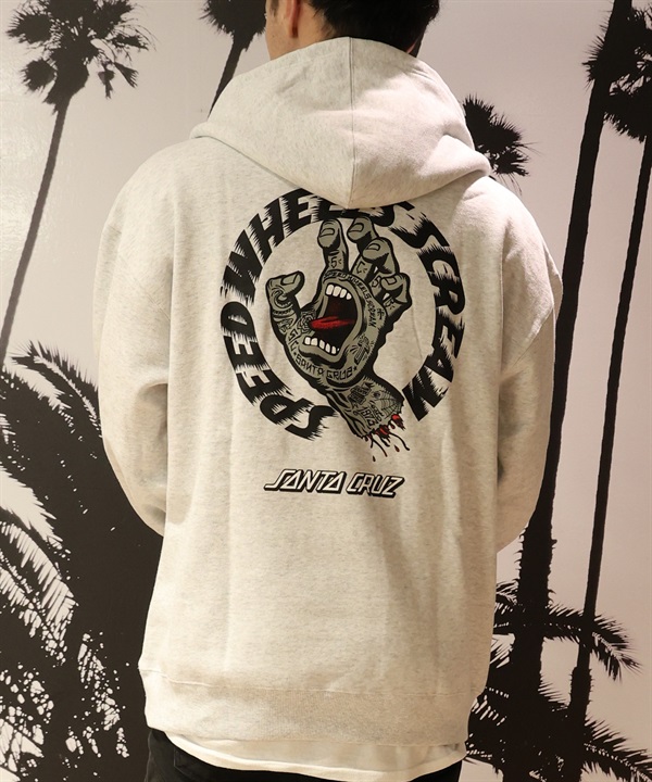 SANTA CRUZ サンタクルーズ プルオーバー パーカー メンズ スウェット フーディー バックプリント 裏起毛 502254303 ムラサキスポーツ限定