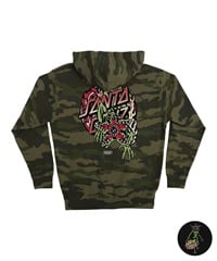 【11月10日発売】 SANTA CRUZ サンタクルーズ × STRANGER THINGS プルオーバー パーカー メンズ ST P OHOOD DEMOGORGON DOT 510255301(BLK-M)