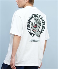 SANTACRUZ サンタクルーズ 半袖 Tシャツ メンズ バックプリント ロゴ スクリーミングハンド 502252401 ムラサキスポーツ限定(WH/GY-M)