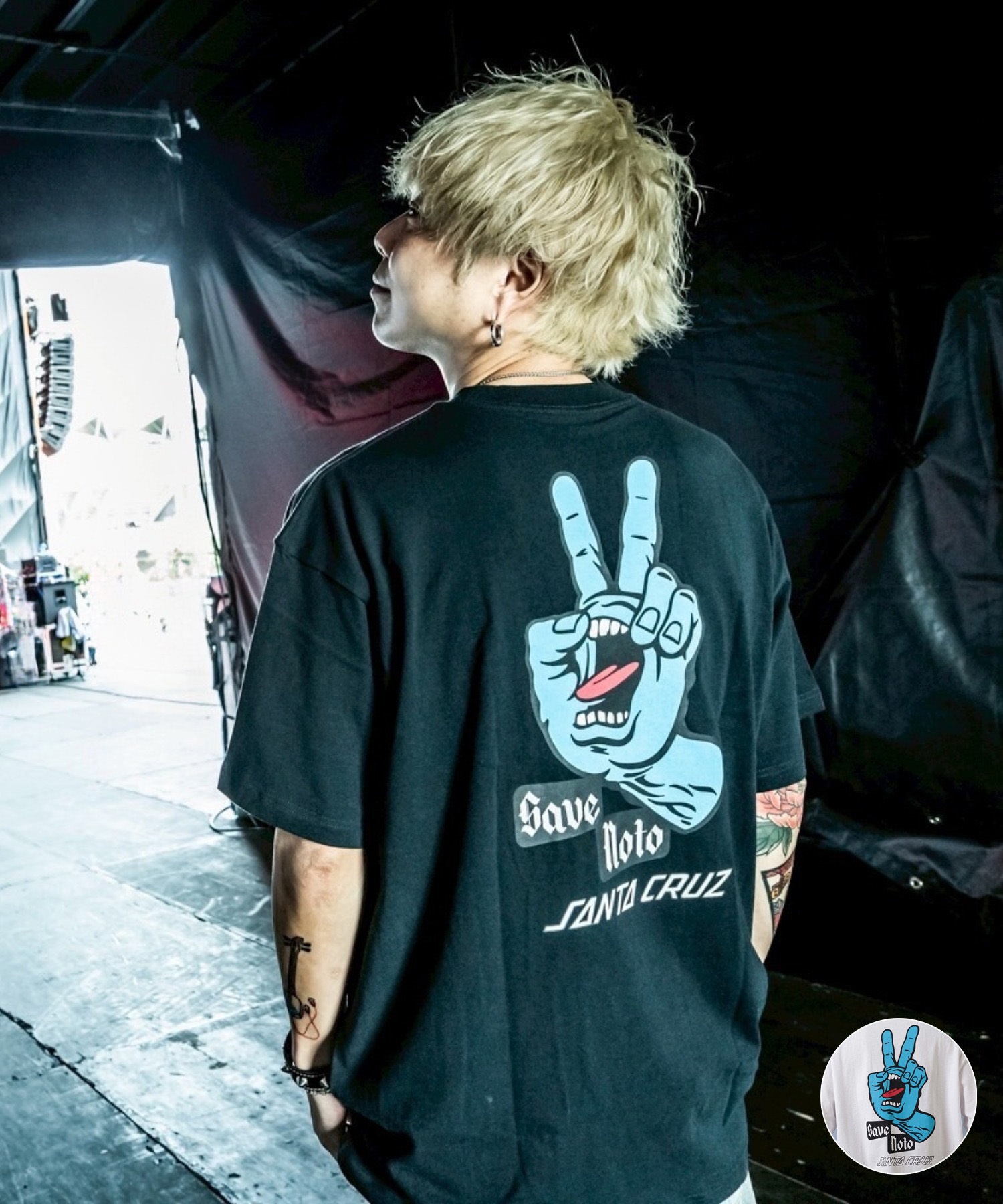 SANTA CRUZ サンタクルーズ 半袖 Tシャツ メンズ バックプリント PEACE FOR NOTO SS TEE 502253413 ムラサキスポーツ限定(WHITE-S)