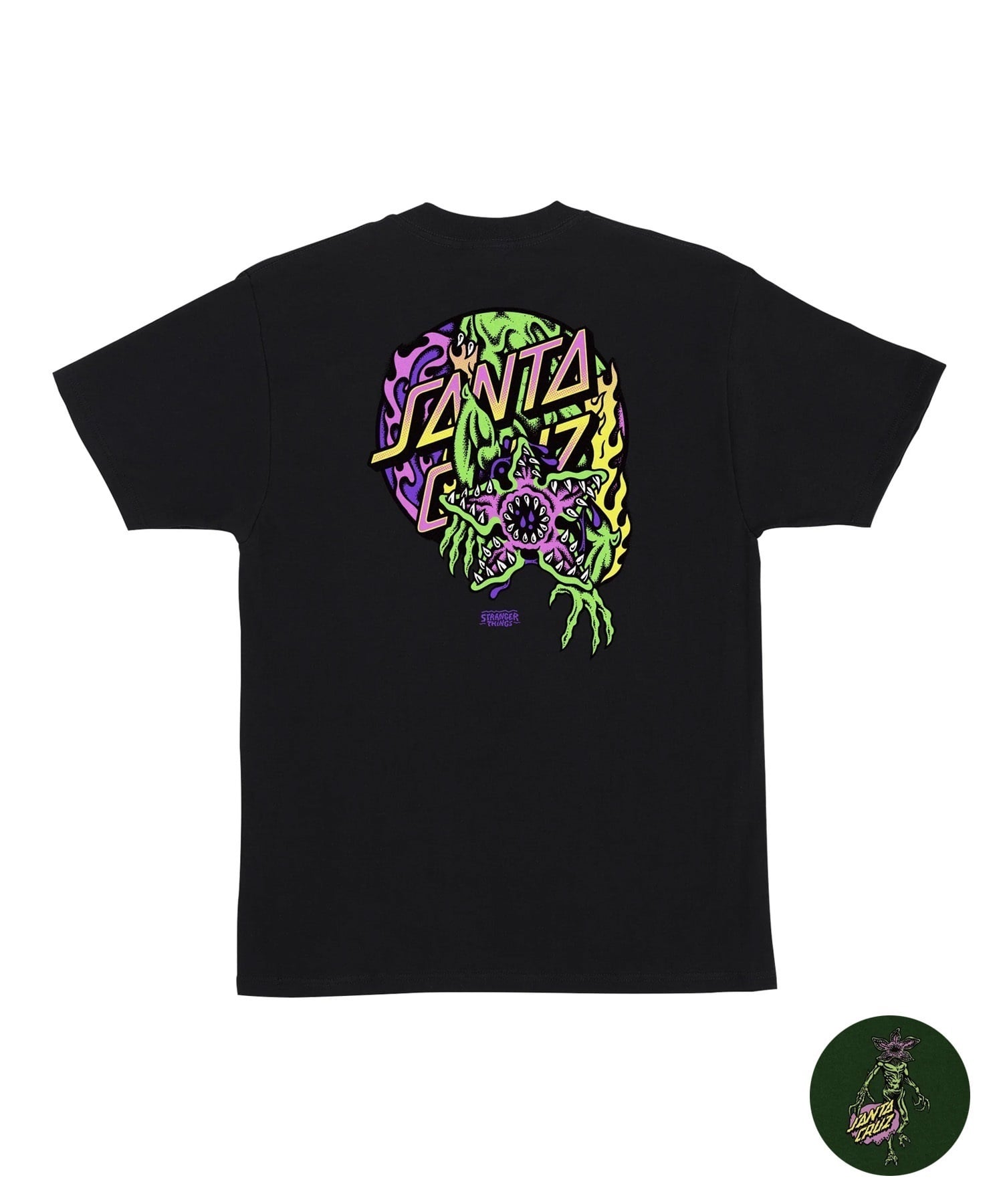 【11月10日発売】SANTA CRUZ サンタクルーズ × STRANGER THINGS 半袖 Tシャツ メンズ ST S S-T DEMOGORGON DOT 510255401(BLK-M)