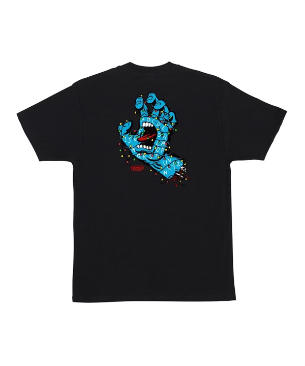 【11月10日発売】SANTA CRUZ サンタクルーズ × STRANGER THINGS 半袖 Tシャツ メンズ ST S S-T SCREAMING LIGHTS 510255404(BLK-M)