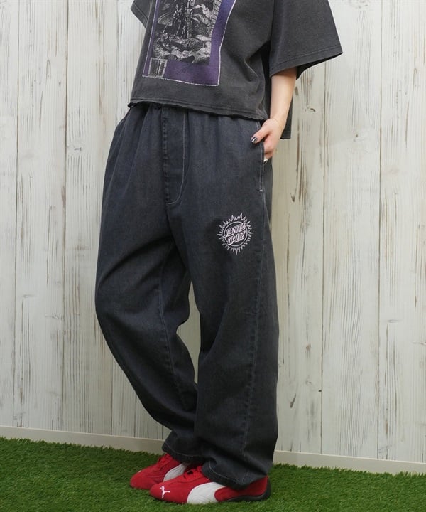 SANTACRUZ サンタクルーズ ロングパンツ レディース デニム イージーパンツ 502251531 ムラサキスポーツ限定(BKDSW-M)