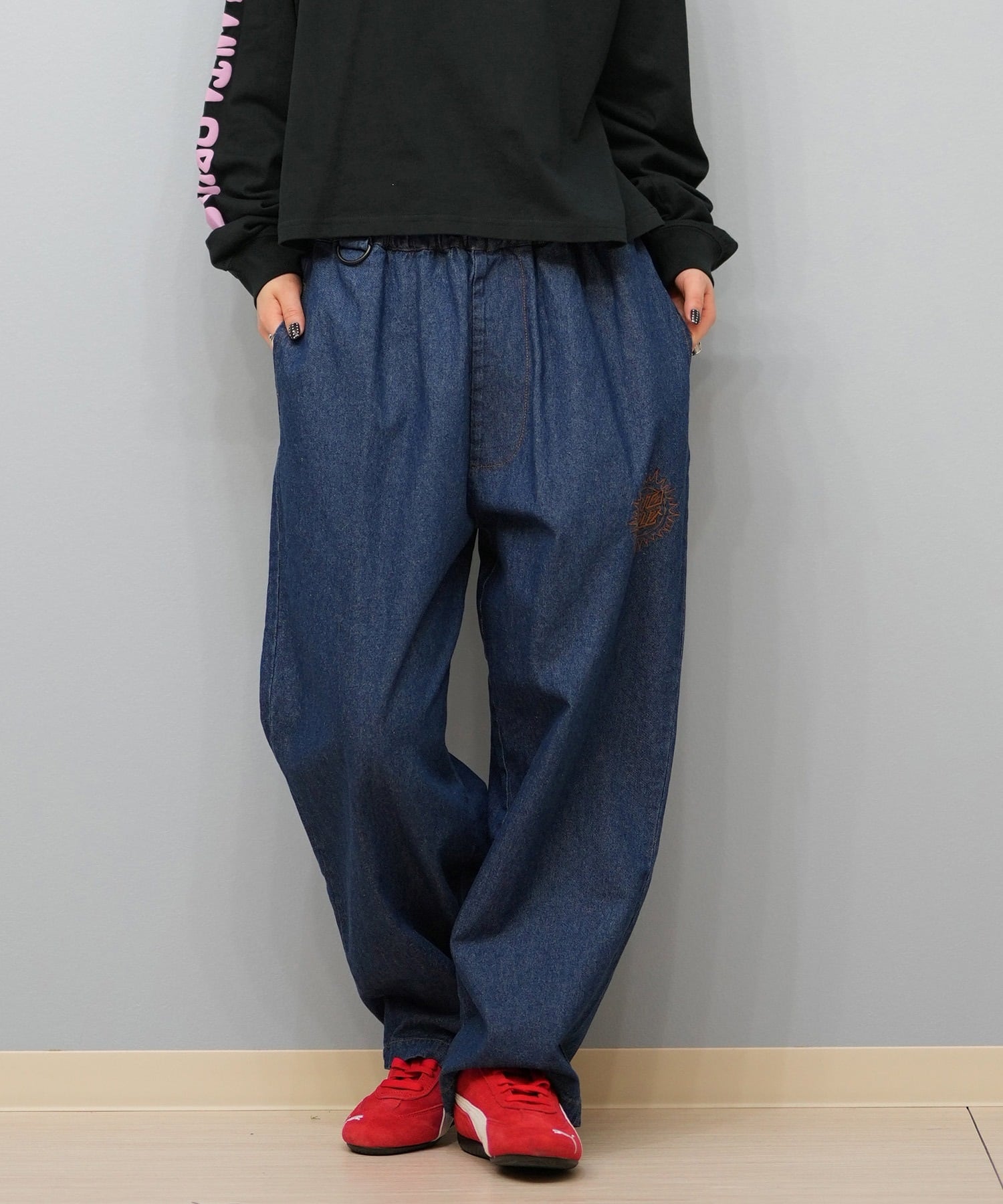 SANTACRUZ サンタクルーズ ロングパンツ レディース デニム イージーパンツ 502251531 ムラサキスポーツ限定(IGONW-M)