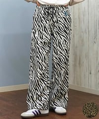 SANTACRUZ サンタクルーズ ロングパンツ レディース ヒョウ柄 レオパード柄 ゼブラ柄 チノ ワークパンツ 502254531(LEOBR-M)