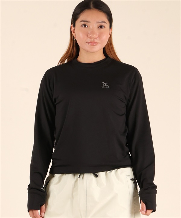 THREE WEATHER スリーウェザー WS WARM TOPS MTWO-008C スノーボード インナー 【2526】(BLACK-SM)