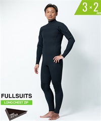 THREE WEATHER スリーウェザー チェストジップ  FULL LCZ-25SS ウェットスーツ フルスーツ メンズ(BLK-M)