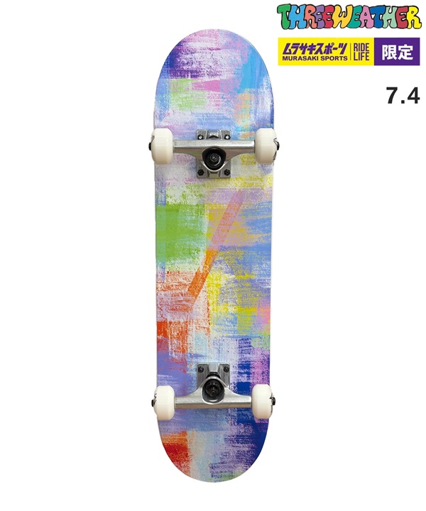 THREE WEATHER スリーウェザー キッズ スケートボード コンプリート ノベルティー付き 7.4inch SBMR2502 ムラサキスポーツ